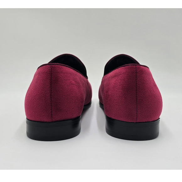 Alfani Zion Slipper Loafer Burgundy Velvet Slip On Casual Shoe Men\'s 10.5